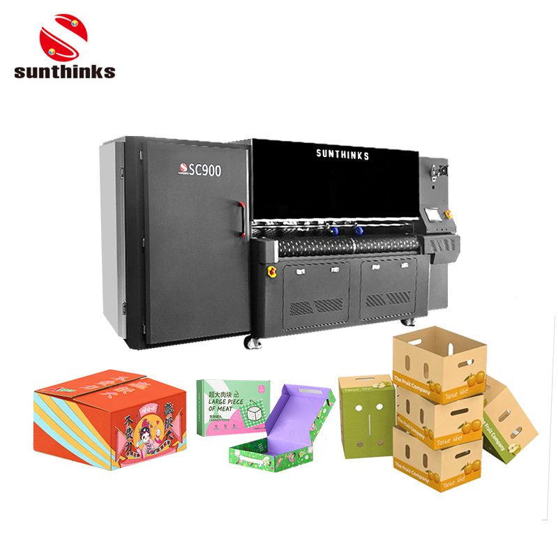 Sunthinks Digital Printers 900mm Large Format Corrugated Cardboard Printing Machine Single Pass Carton Box Impresora