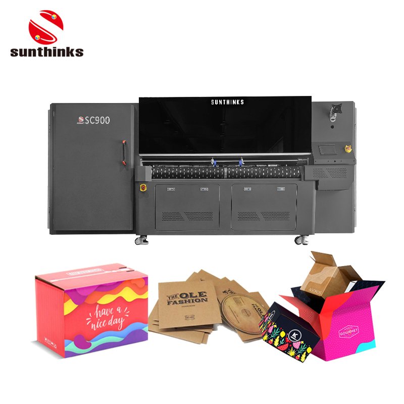 Sunthinks Digital Printers 900mm Large Format Corrugated Cardboard Printing Machine Single Pass Carton Box Impresora