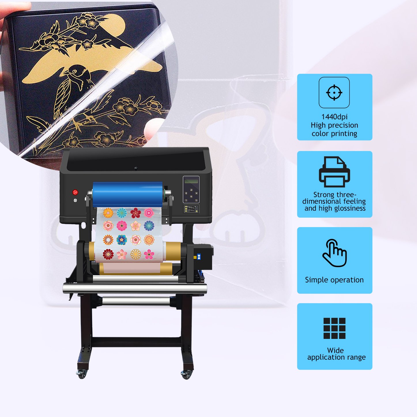Latest UV Products DTF UV Printer Inkjet Printers Roll To Roll Sticker Printing Machine For A/B Film Flatbed UV DTF Printer