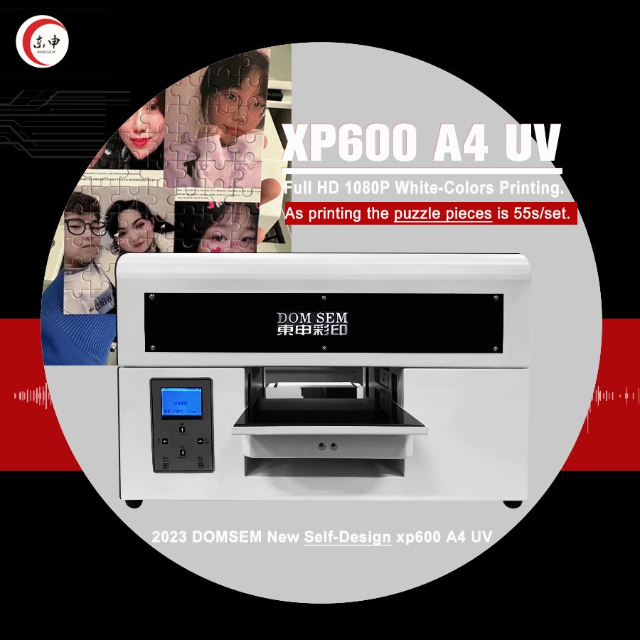 Top uv printer factory DOMSEM New xp600 phone case A4 uv digital peinters