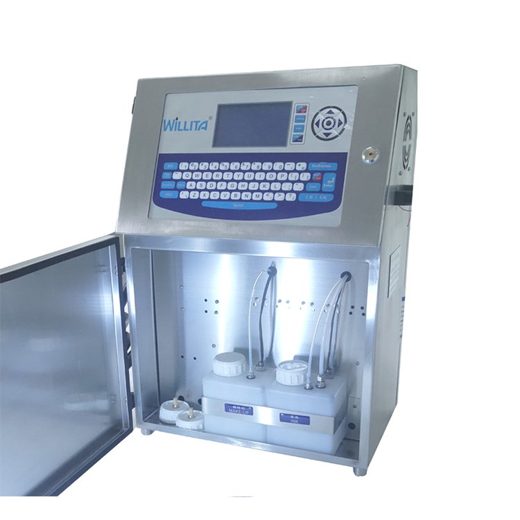 CIJ inkjet industrial non contact small character inkjet printers expiry date on cover bottle printing machine