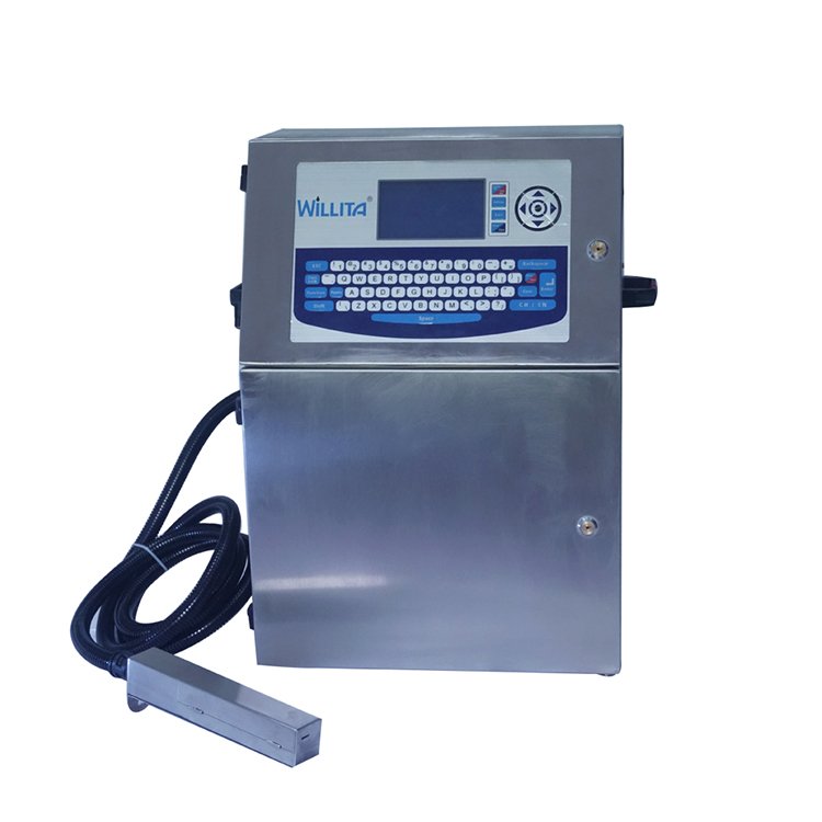 CIJ inkjet industrial non contact small character inkjet printers expiry date on cover bottle printing machine