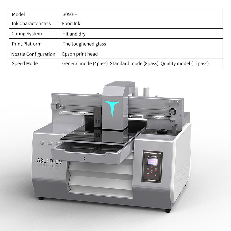 A3 Edible Printer Cake Photo Printing Machine 3050 Edible Inks Printer Inkjet Printers New Product 2023 Multifunctional Provided