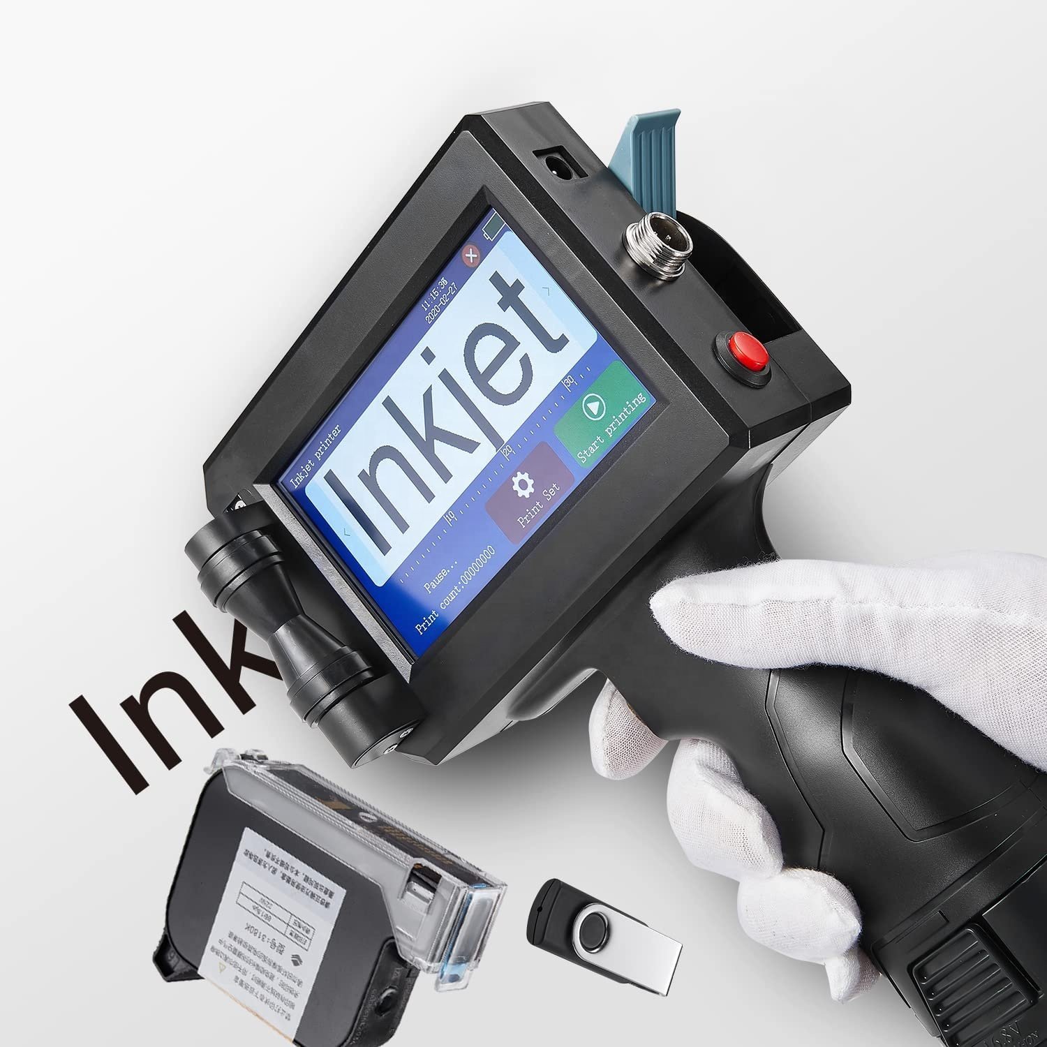 Factory Price 12.7mm DTF Printer Fast Dry Ink Batch Code Expiry Date Printer For Garment Printing