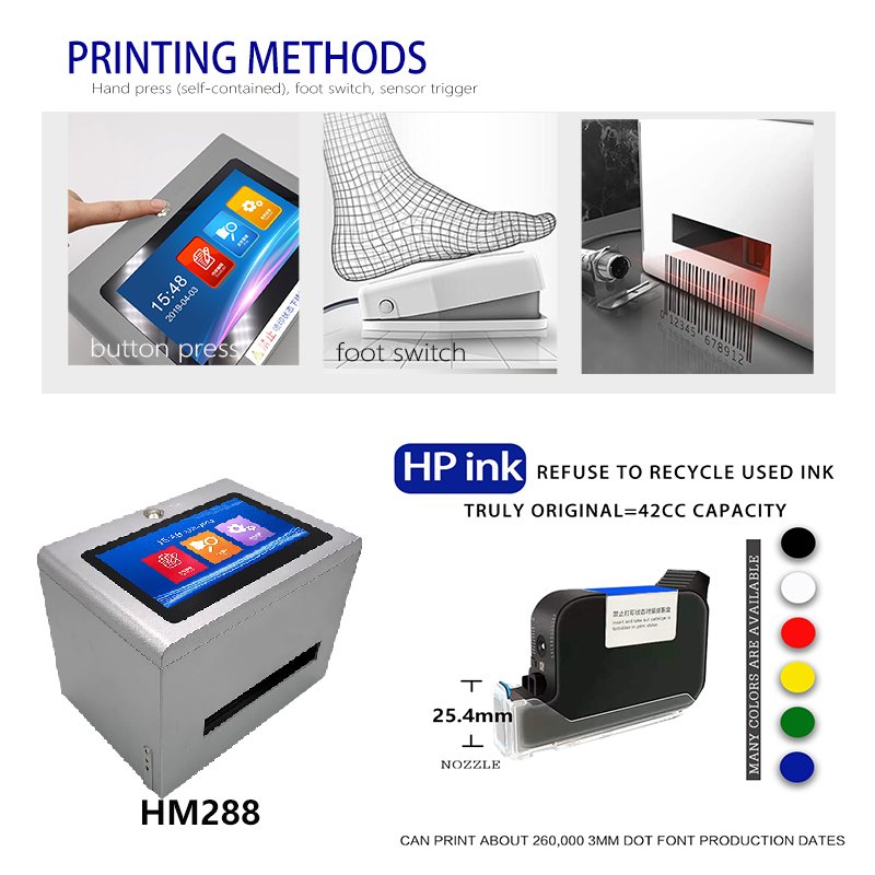 Lower price intelligent mini manual date code static inkjet printer
