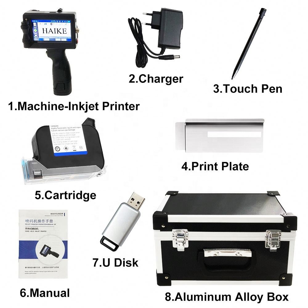 Hot-sell Portable Handheld Mini Mutil color Printer Inkjet Carton Box Paper Card Printing Machine for Glass Plastic bottle Date