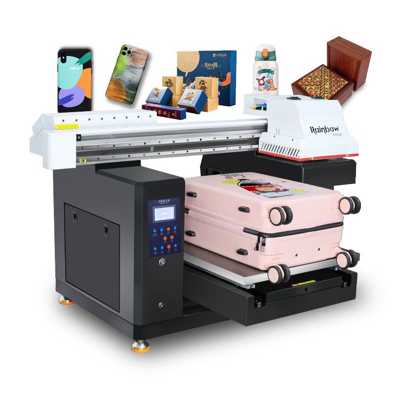 Rainbow A2 A3 UV digital aluminum foil Balloon leather canvas Inkjet printer with high quality 5070 a2 uv printer