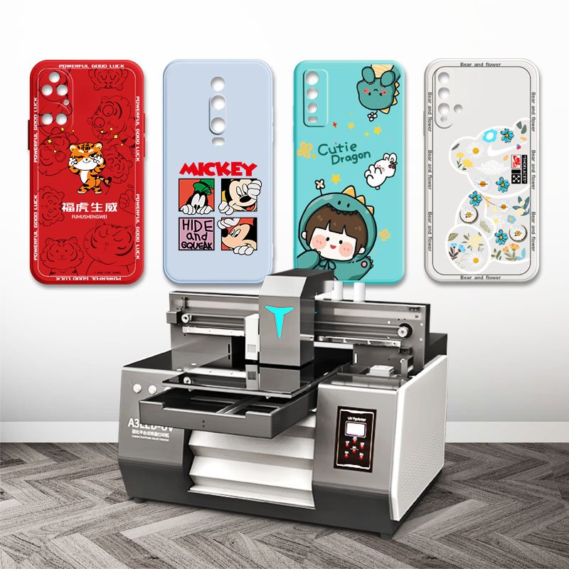 High Resolution Mini Digital UV Printer A3 UV Flatbed Printer Lingya A3 Desktop Inkjet Printer for Label Sticker Printing
