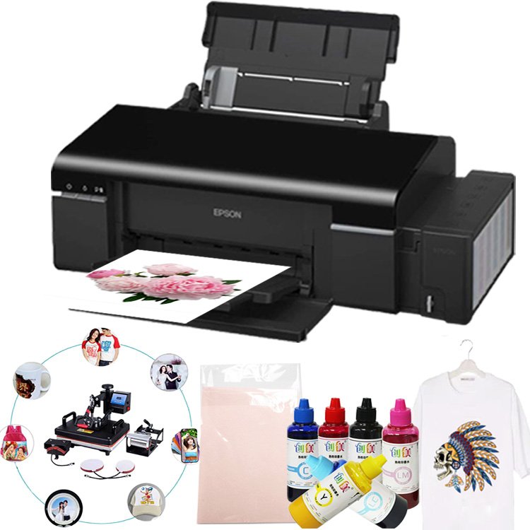 L805 printer for T-shirt Jeans for Inkjet Printers A4 Size Powder Package Suitable