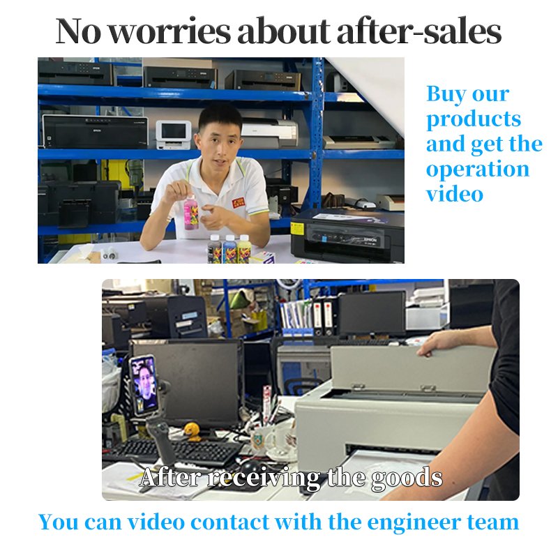 A3 Digital Inkjet T-Shirt Printing Machine L1800 Heat Transfer Pet Film DTF Printer With White Ink
