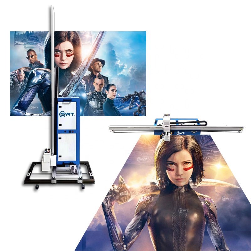 Wheel Rail All in One UV Wall Printing Machine 3D Vertical Wall Printer 3D Background Wall Painting Printer