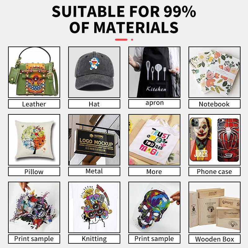 Factory price inkjet digital printer multifunctional I3200/ xp600 UV dtf printer canvas ceramic tile acrylic printing machine