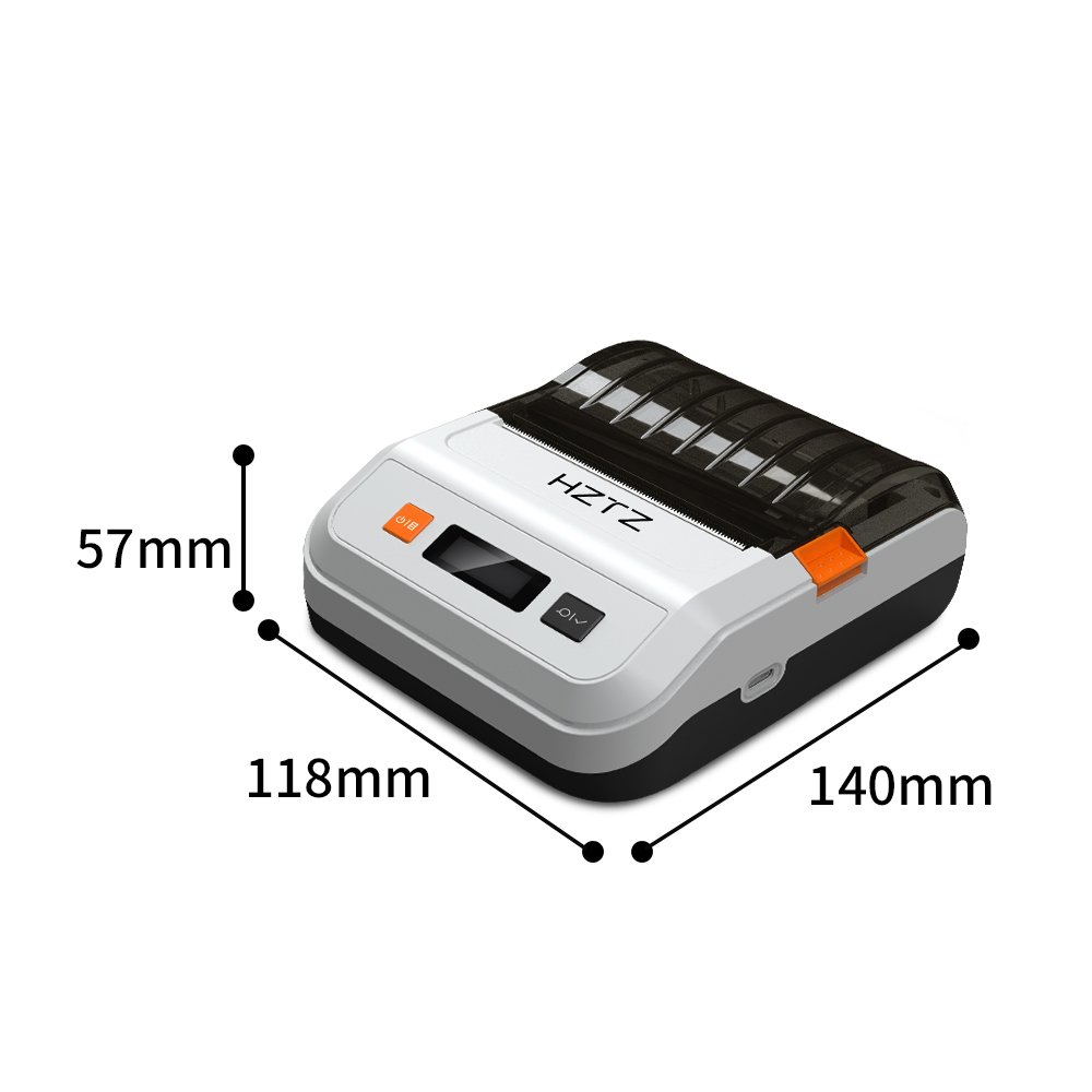 Portable Mini 80mm thermal printer Mobile Receipt Label Printer Bluetooth Shipping 3inch Barcode Thermal Printer