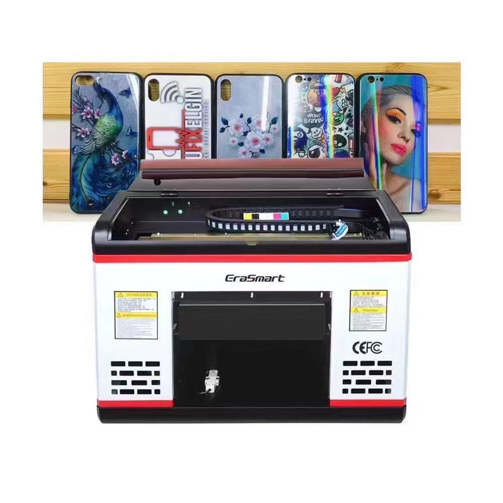 Erasmart hot selling A3 UV printer Digital UV Flatbed 3D Printer for Metal and Aluminum and glass printing