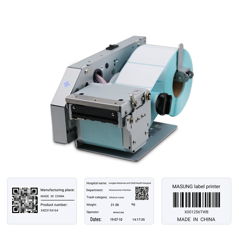 High Speed Printing Super Paper Roll Re-winder Embedded Thermal Label Printer