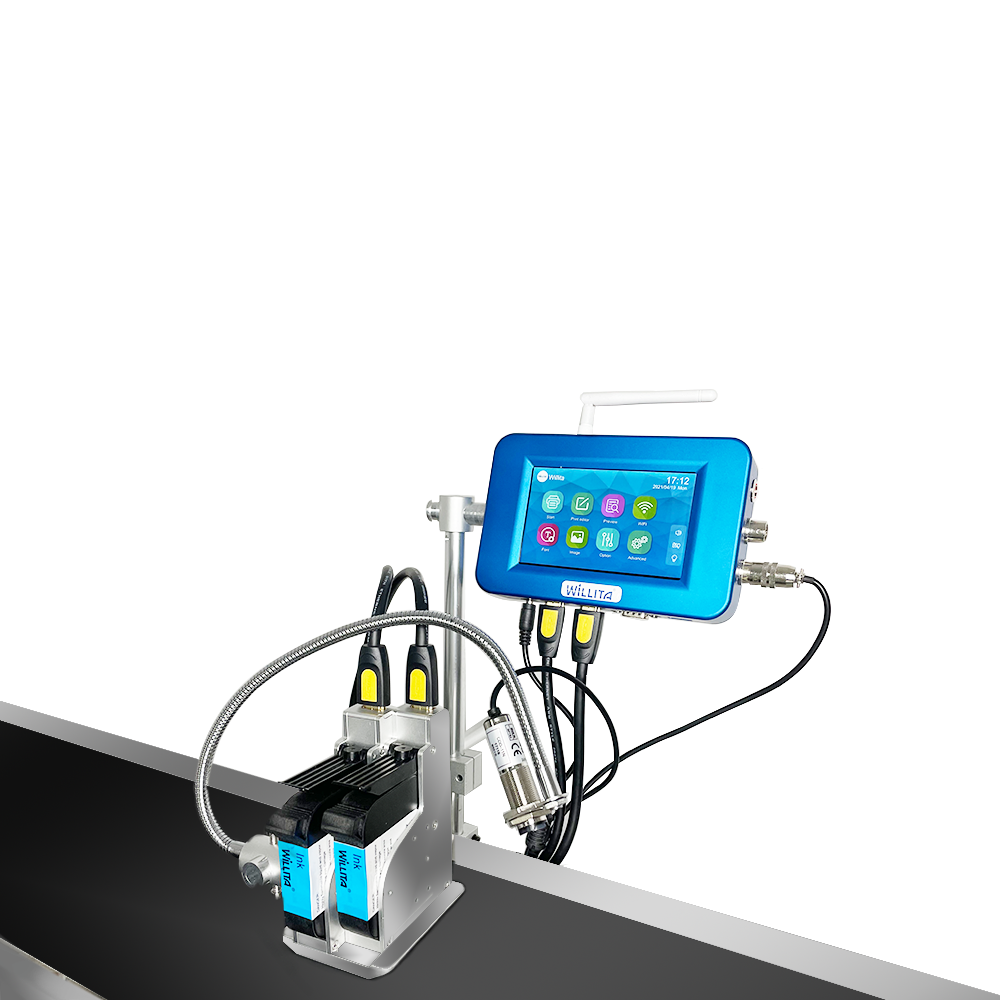 Portable Online Tij Coding Machine 12.7mm 25.4mm 50.8mm Digital Thermal Inkjet Printer