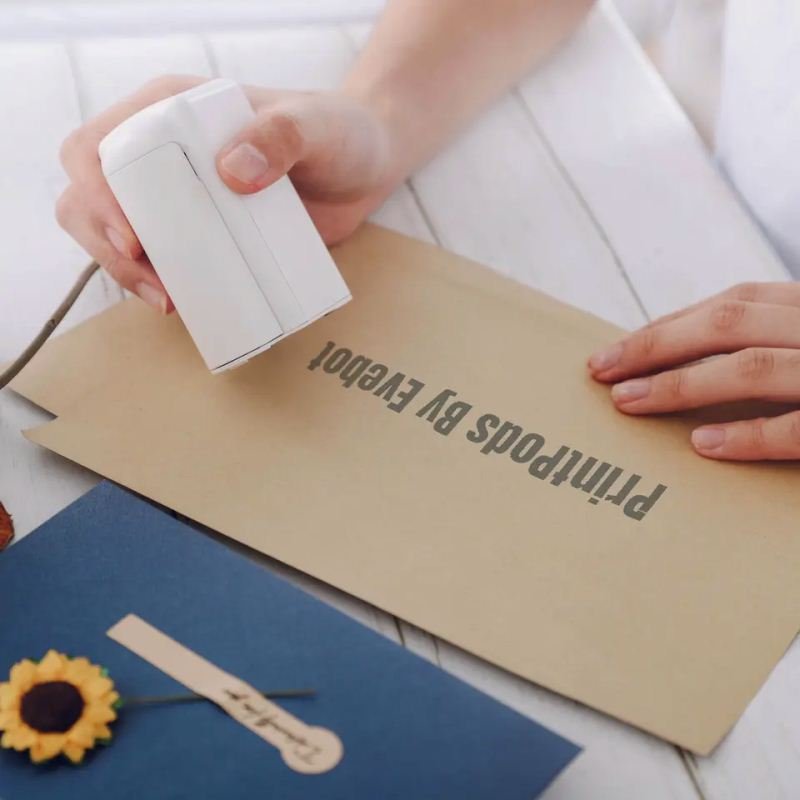 Evebot Printpods Pocket Printing Machine Mini Inkjet Printer Handheld Multi Function Diy Printer For Paper Box Cup All Surfaces