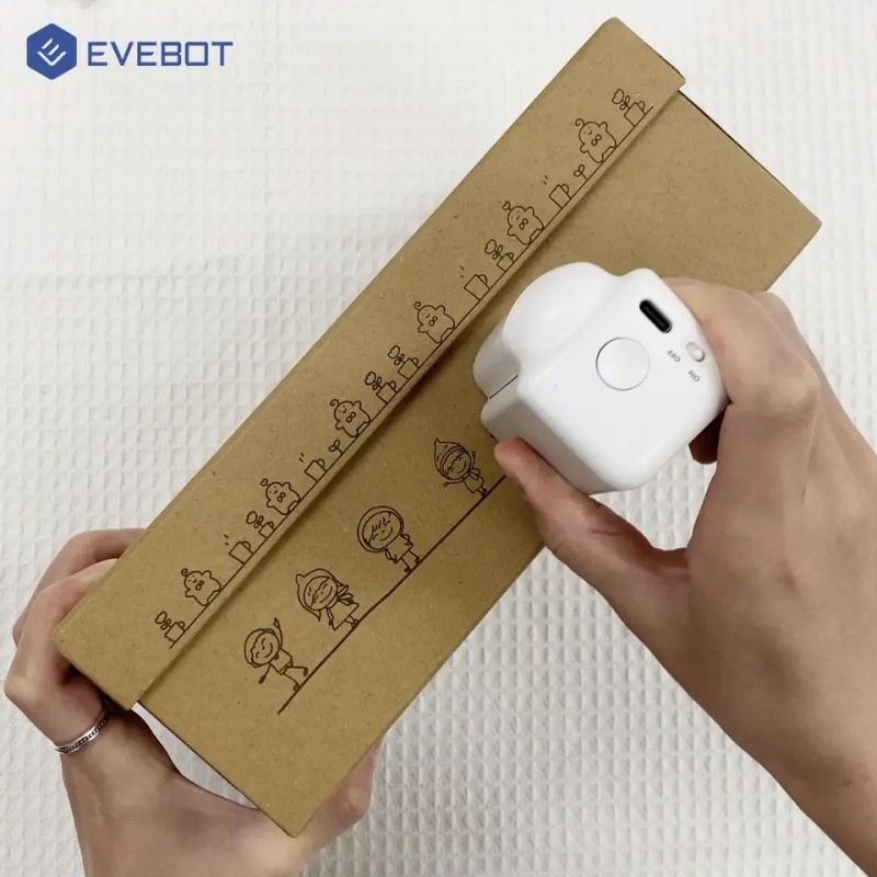 Evebot Printpods Pocket Printing Machine Mini Inkjet Printer Handheld Multi Function Diy Printer For Paper Box Cup All Surfaces