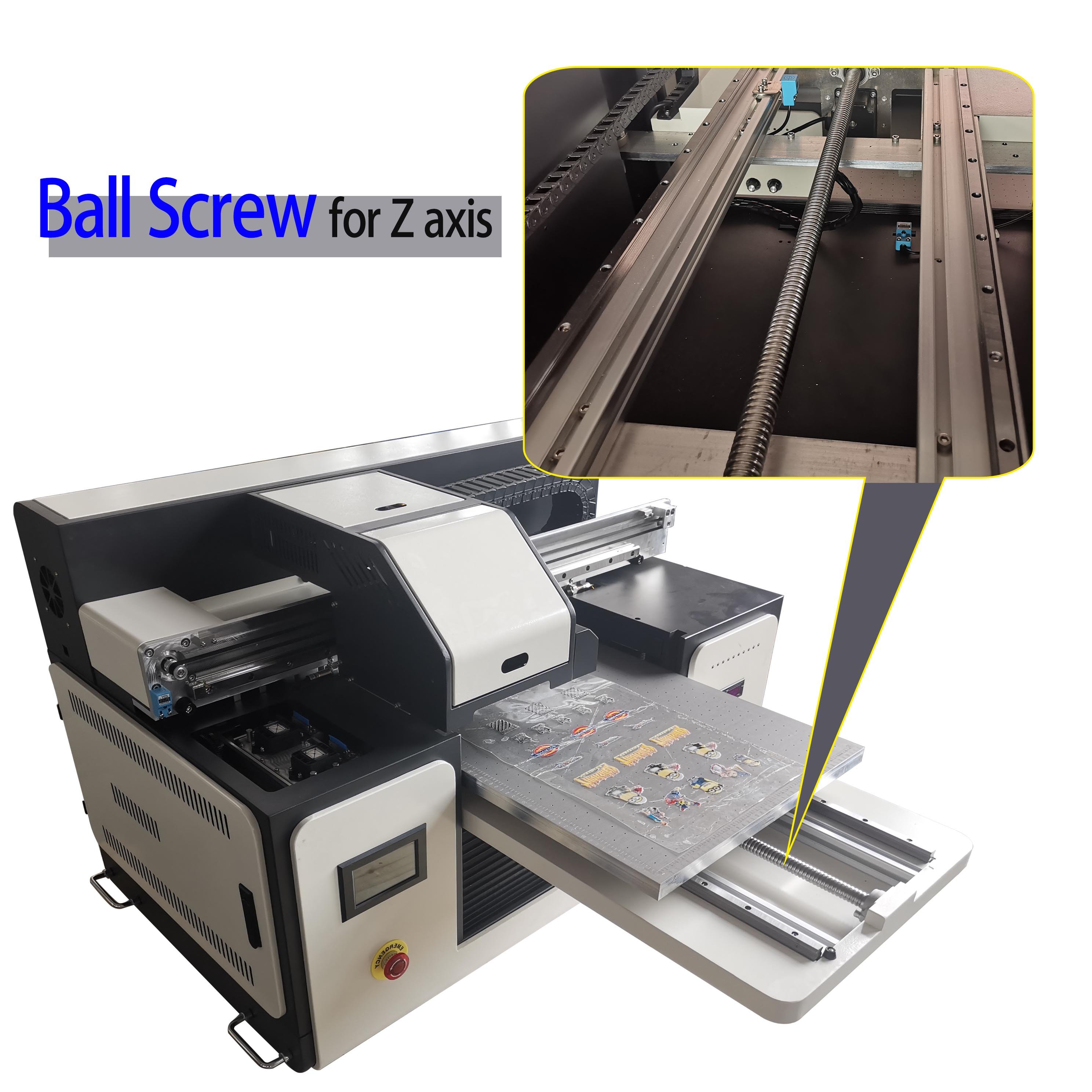Ink A2 UV Printer for Phone Case Pen Glass Wood Metal Automatic Head Clean Varnish and White Inkjet Printers New Product