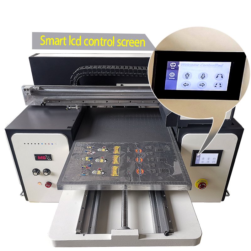 Ink A2 UV Printer for Phone Case Pen Glass Wood Metal Automatic Head Clean Varnish and White Inkjet Printers New Product