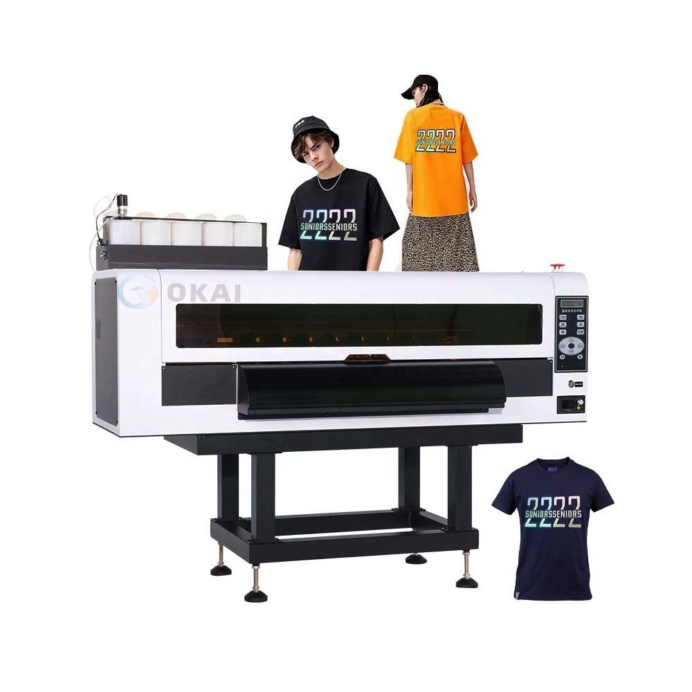 2 heads i3200 xp600 okai inkjet printers A1 pet film heat transfer powder shaker printing machine dtf printer