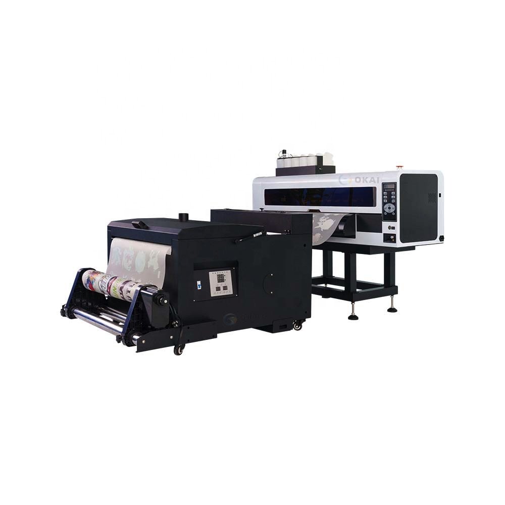 2 heads i3200 xp600 okai inkjet printers A1 pet film heat transfer powder shaker printing machine dtf printer