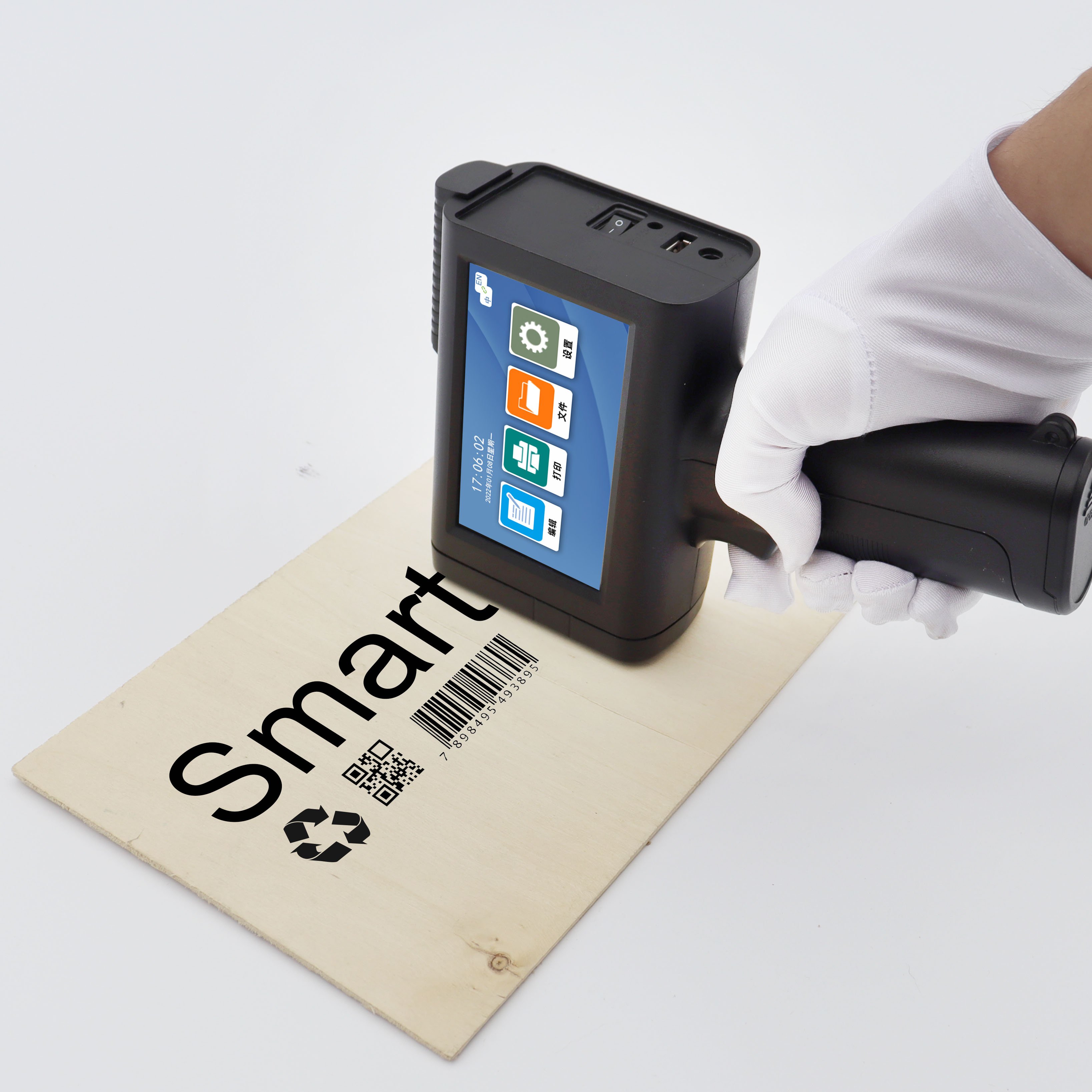 Hand touch screen Handheld intelligent inkjet date printer for Plastic bags