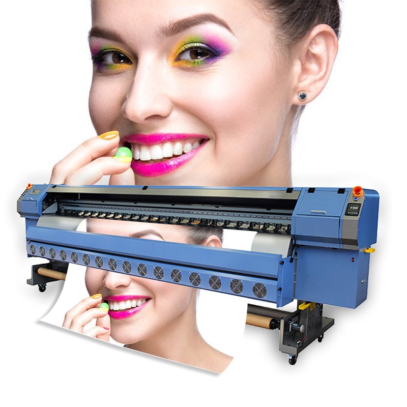 3.2m 512i Solvent Inkjet Printer with 4/8pcs 512i 30pl Printhead High Productivity Flex Banner Car Sticker Printing Machine