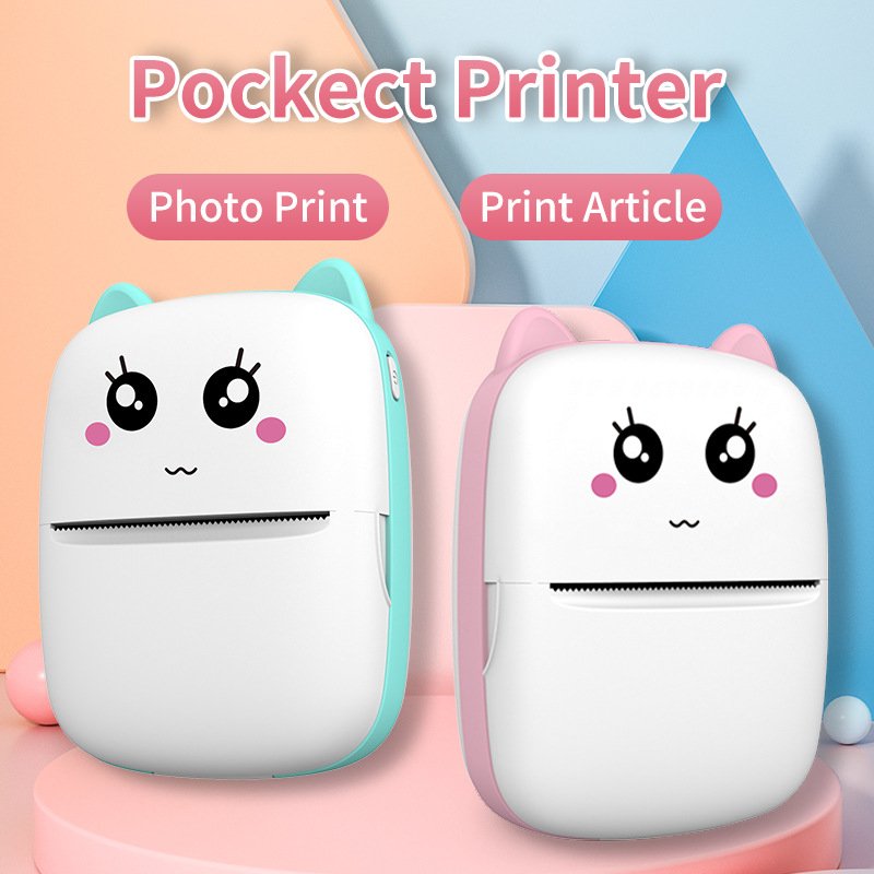 Tik tok Portable Thermal Printer Paper Photo Pocket BT Thermal Printer 58mm Memo Portable Label Printer Mini Impresora