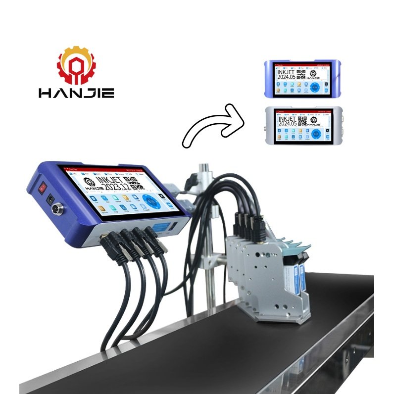 HANJIE TlJ Online 7 Inch Touch Screen online Inkjet Printer Easy-to-Operate with Fast Dry Ink for Manufacturing Plant to sale
