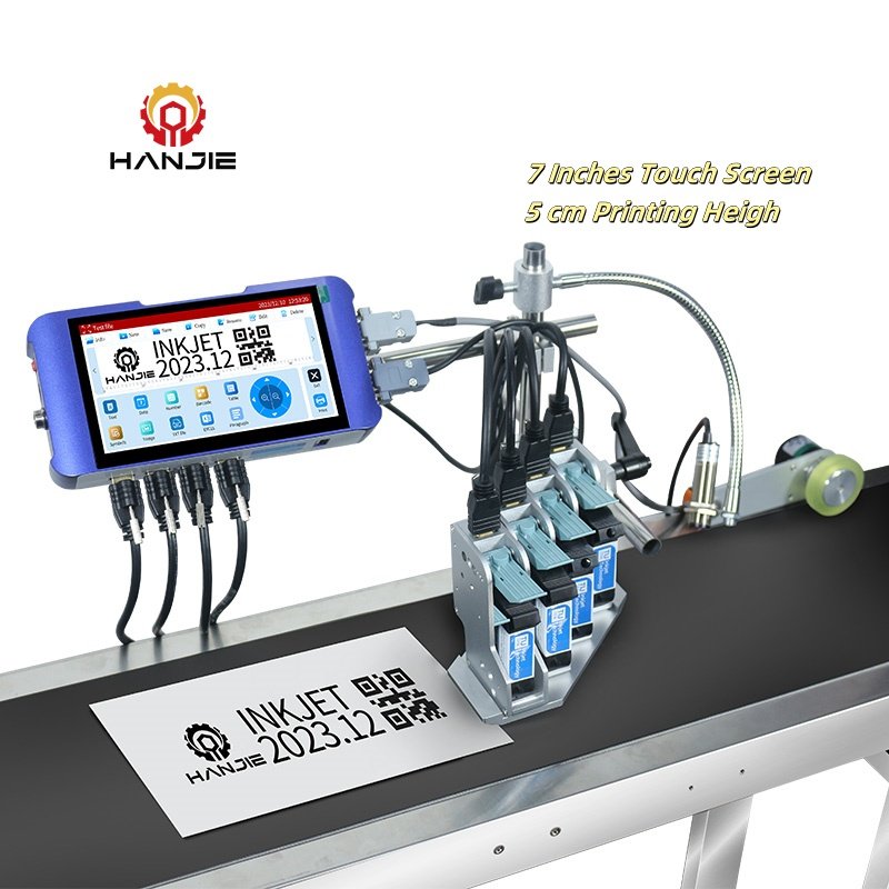 HANJIE TlJ Online 7 Inch Touch Screen online Inkjet Printer Easy-to-Operate with Fast Dry Ink for Manufacturing Plant to sale
