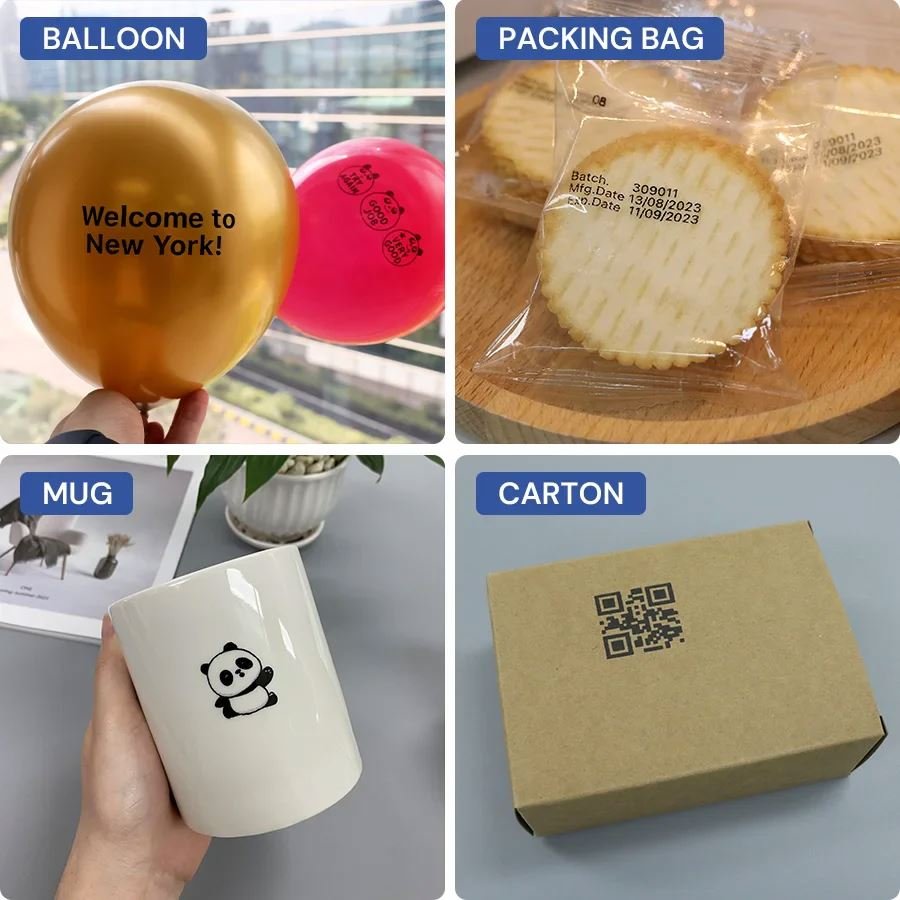 EVEBOT Printlnd Handheld Logo Printer Portable Coding Machine For Plastic Bags Clothes Paper Boxes Ceramic Patterns