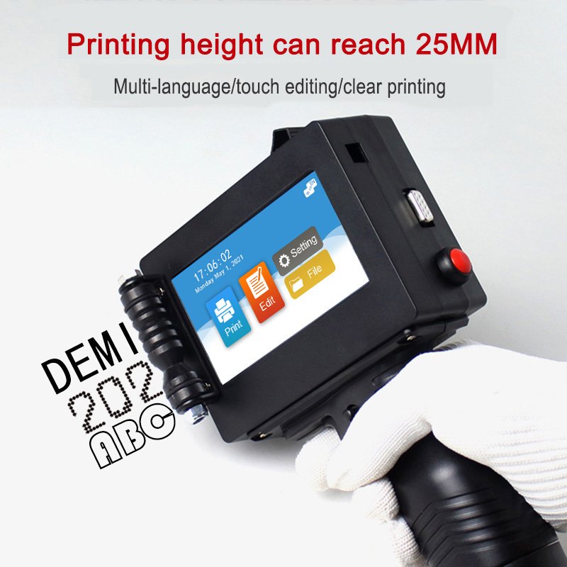 Box Carton Bag Packaging Code Machine Demin T-3 Automatic Handheld Inkjet Printer Large Format Printer for Wooden Provided 2790
