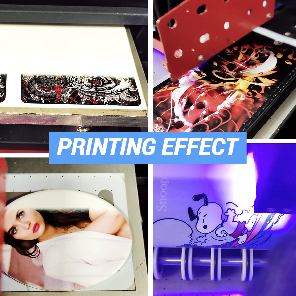 Refinecolor Inkjet Printer Machine A3 Fast Printing Bottle Cost-Effective Price Flatbed Uv Led For UV Printer
