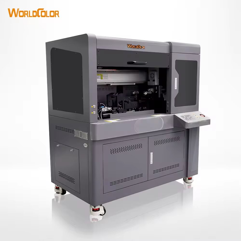 Bottles 360 Degrees UV Printer Machine i1600 with 2/3/4 Heads CMYK Inkjet Cylinder Printer Rotary Mechanism UV Ink