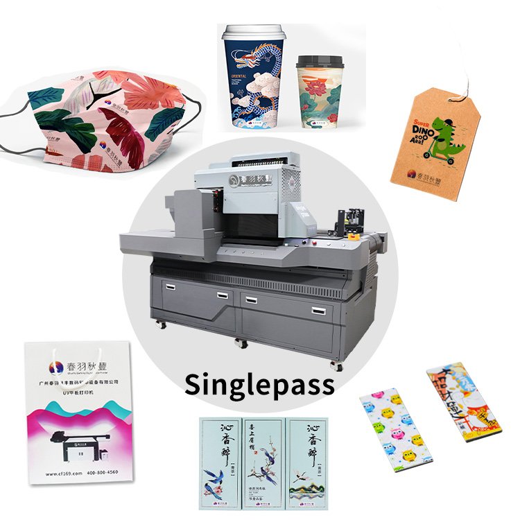 Spring Y Printer Single Pass UV Printer Flat Bed Printing Machine Pizza Box Digital Direct Packaging Printer