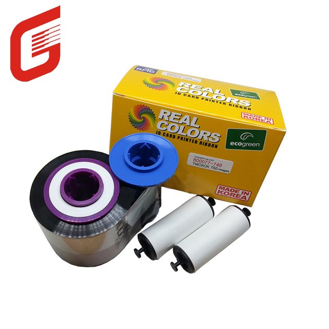 Compatible YMCKO Color Ribbon 750 Prints for Zebra Card Printer 800077-749 Zebra ZXP Series 7 Ribbon