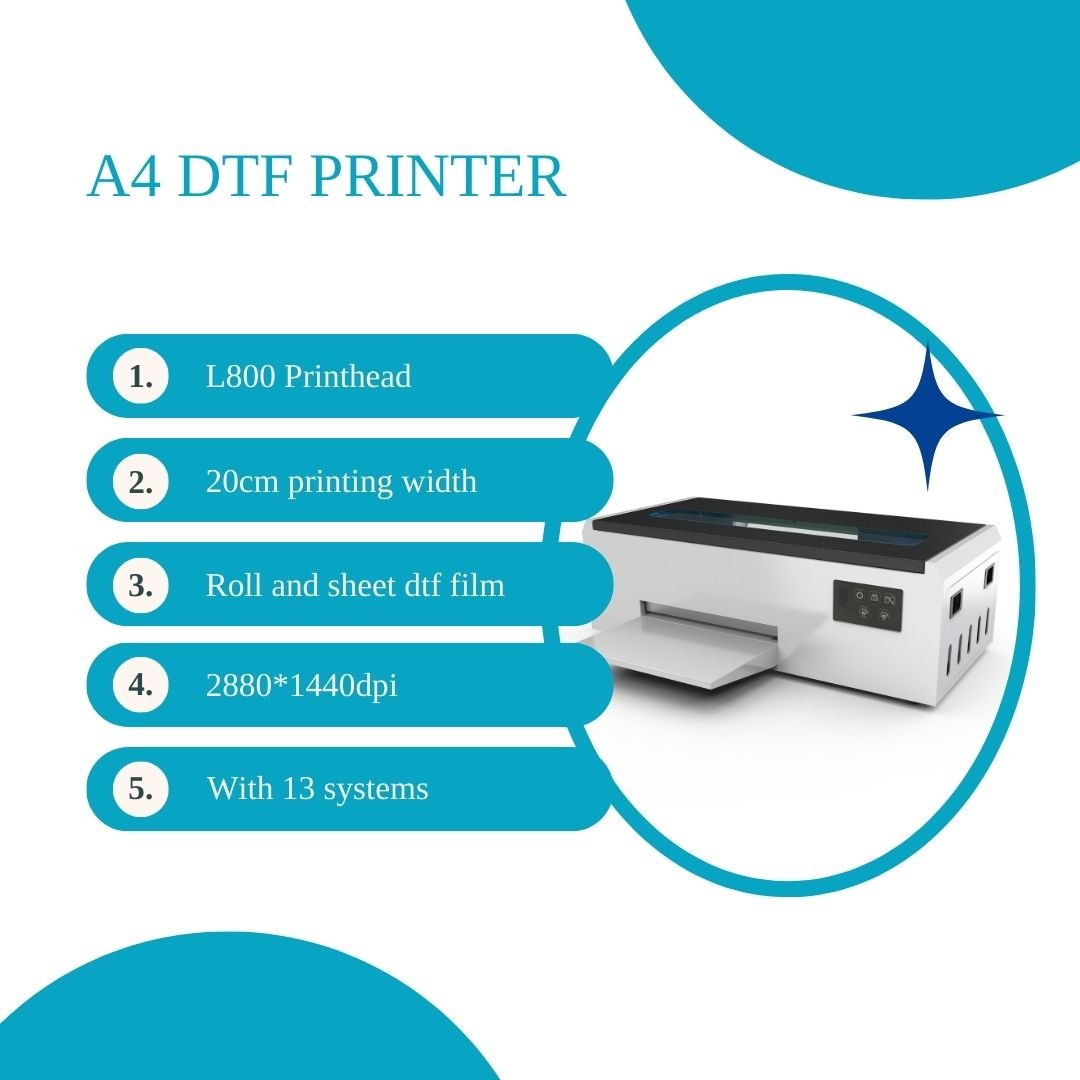 Erasmart Hot Sale L805 Head Heat Transfer Pet Film A4 Dtf Printer Digital T Shirt Textile Printing Machine For Small Business