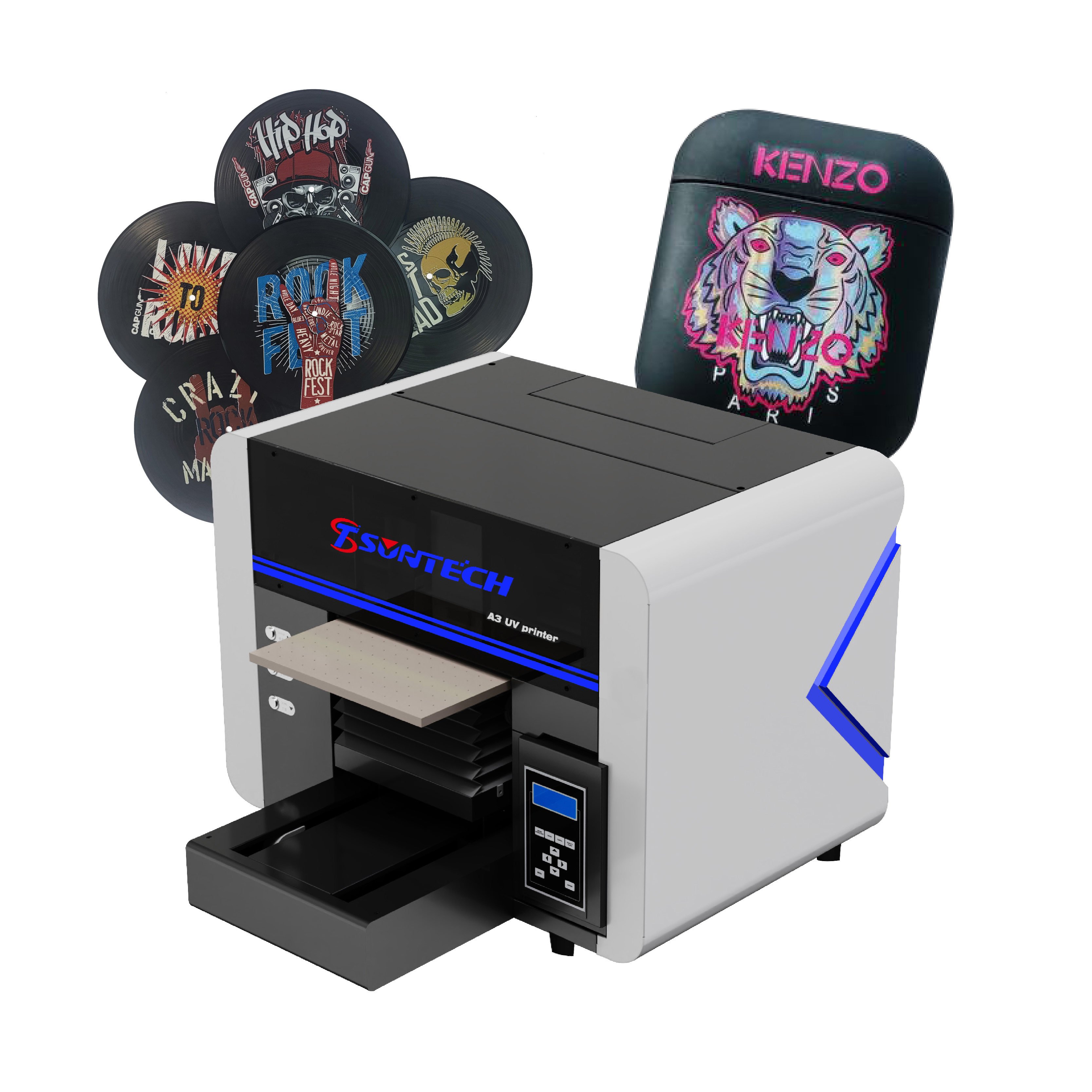 new 6 8 Colors Desktop Digital Inkjet CCD UV Printer Flatbed UV Printer With Varnish For Tablet Cover Bottle Cup uv dtf printer