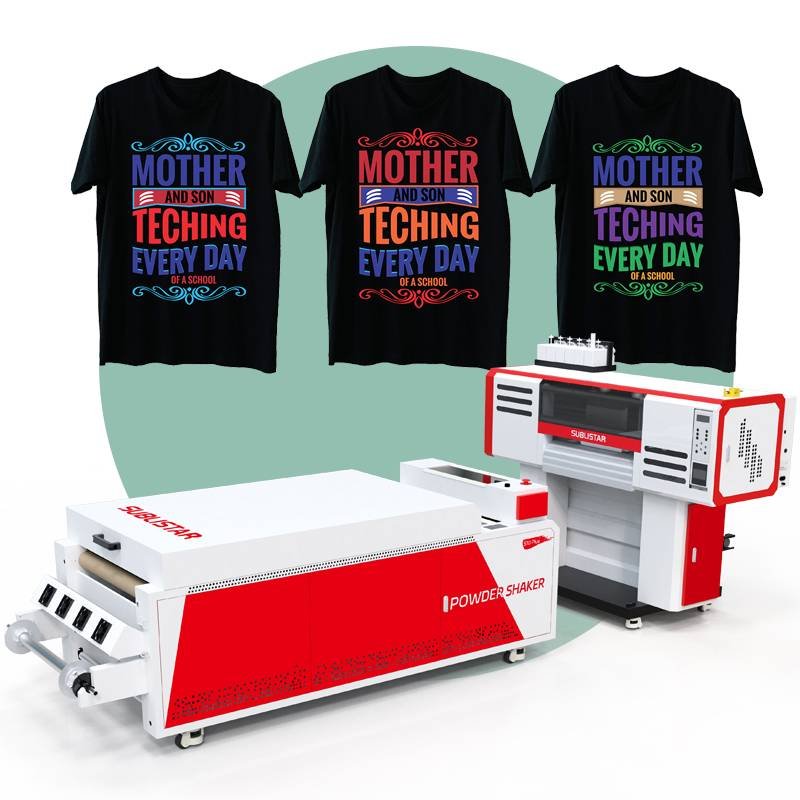 SUBLISTAR Wholesale 24 inch 60cm Direct to Film dtf inkjet printer printing machine with powder shaker for clothes
