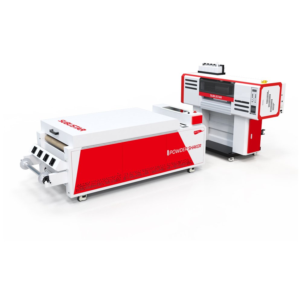 SUBLISTAR Wholesale 24 inch 60cm Direct to Film dtf inkjet printer printing machine with powder shaker for clothes