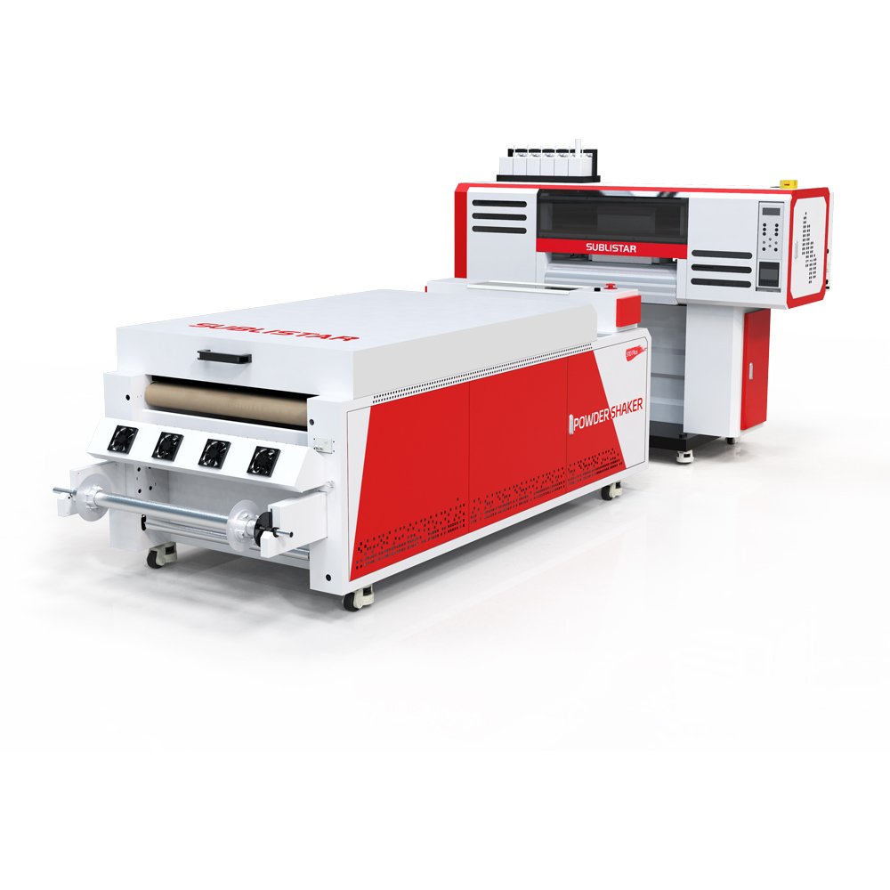 SUBLISTAR Wholesale 24 inch 60cm Direct to Film dtf inkjet printer printing machine with powder shaker for clothes