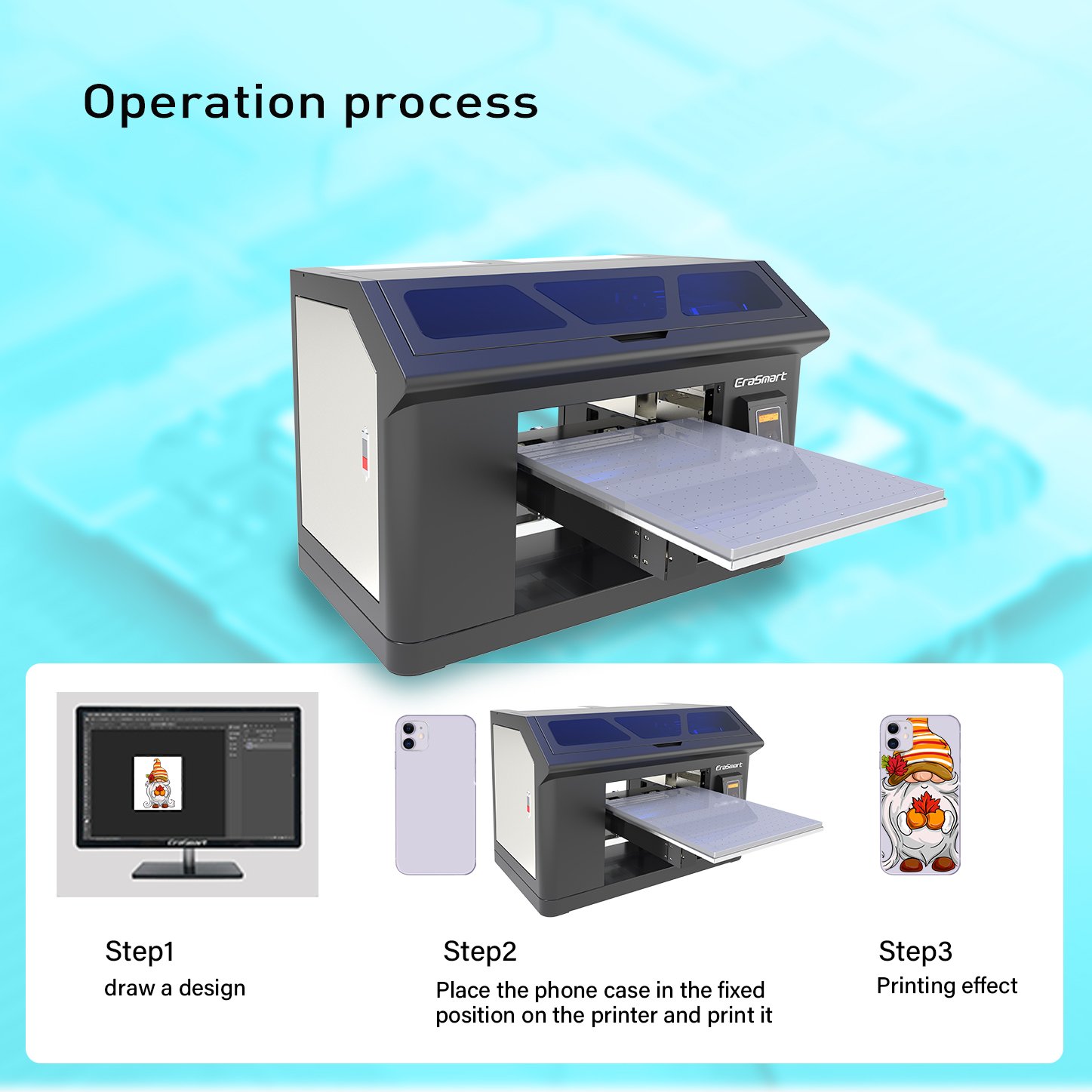 3 Years Service Automatic High Speed 3545 UV Printer DTF Machine Phone case Metal Wood Printing Machine For Sticker Print