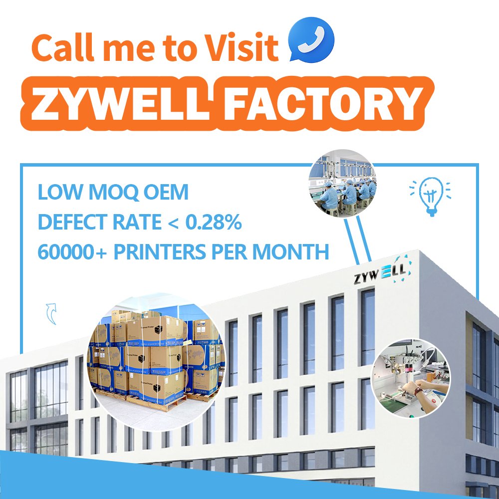 Manufacturer desktop thermal receipt printer for supermarket hotel restaurant zy306 receipt printer