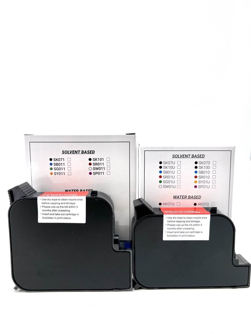 Coditeck universal ink cartridges wholesale for handheld inkjet printer quick-drying 12.7/25.4mm solvent ink cartridge