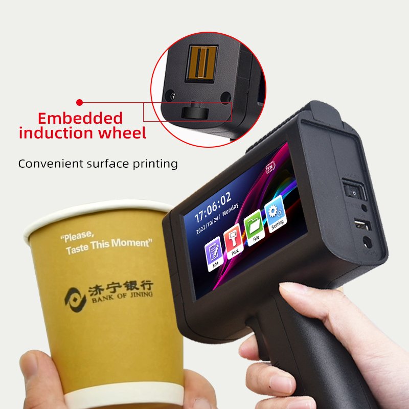 M80 Portable Handheld Inkjet Printer 12.7mm QR Code Barcode Easy to Operate Prints Production Dates Tubes Leather Items