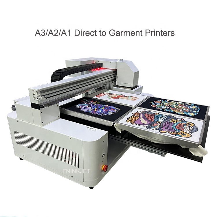Fninkjet Best Design Dual Printheads A0 A1 A2 Big Size Direct to Garment T-shirt Black Printer