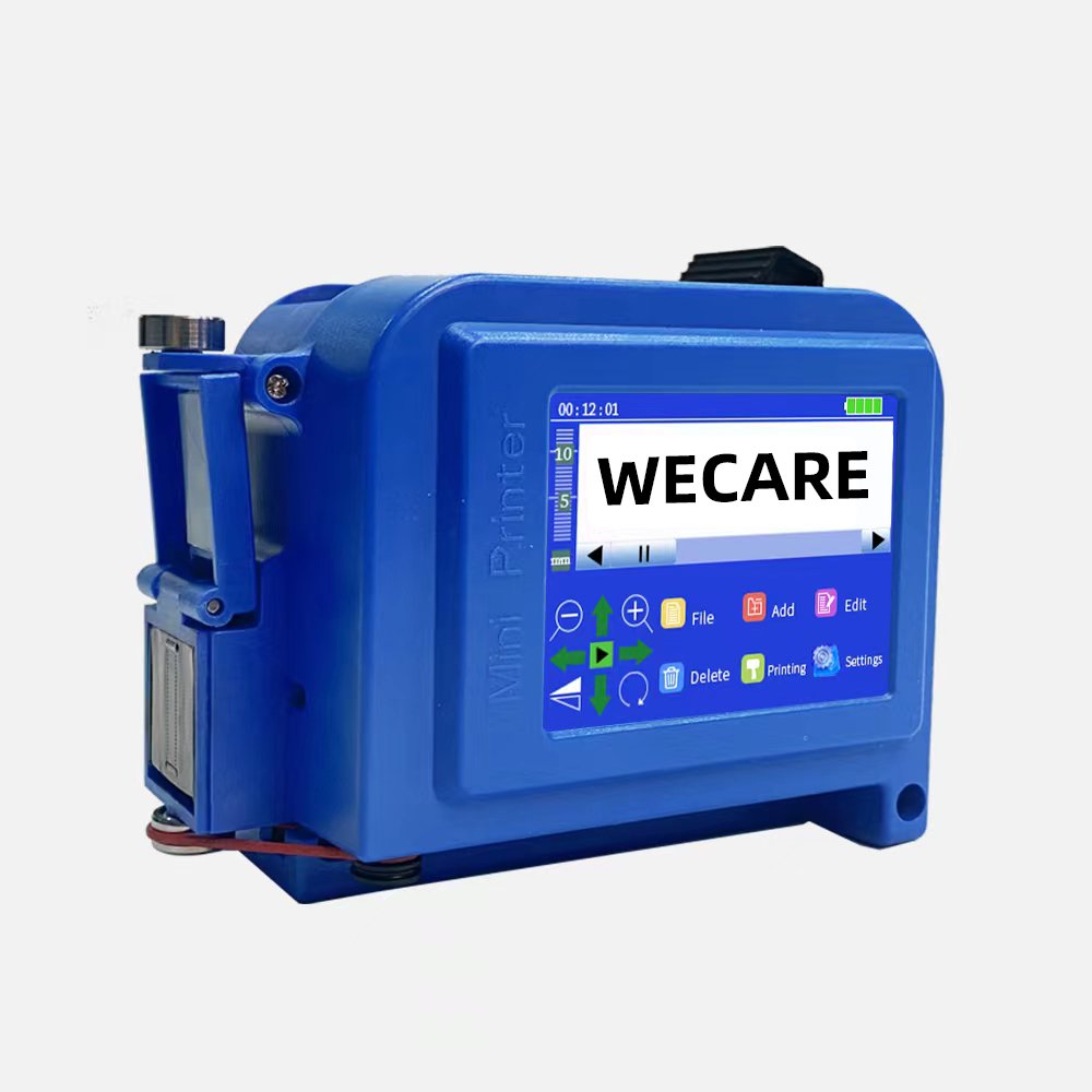 WECARE Portable Mini Inkjet Printer Using Fast Dry Ink Cartridge for Glass Printing