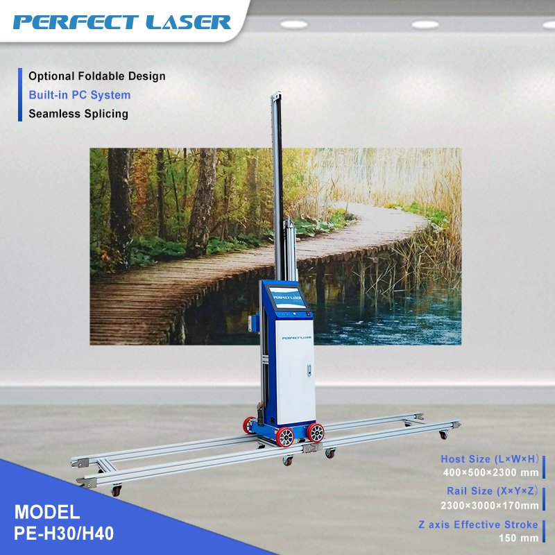 Perfect Laser High Quality Digital Direct To Outdoor Indoor Mural Paper 3D Vertical Uv Ink Wall Paint Printer Printing Machines