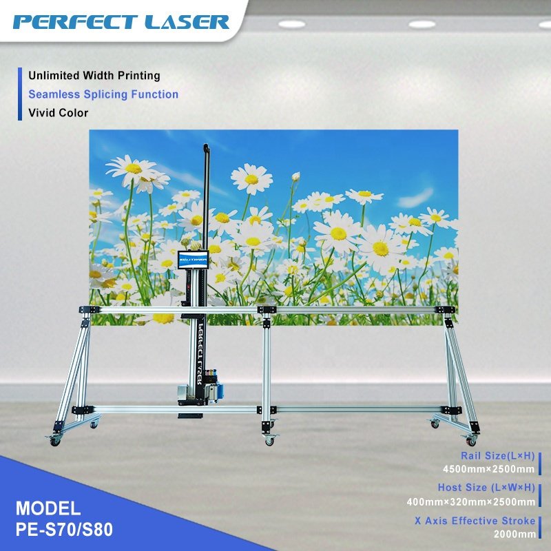Perfect Laser High Quality Digital Direct To Outdoor Indoor Mural Paper 3D Vertical Uv Ink Wall Paint Printer Printing Machines